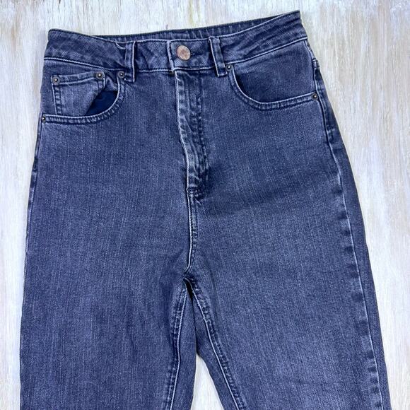 ASOS Faded Black Distressed Ripped Grunge Edgy High Rise Skinny Denim Jeans 26 - Picture 3 of 16